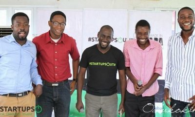 *Uche Aniche, convener of #StartupSouth (m) flanked by guests at the #StartupSouth3 pre-conference - the Enugu edition.